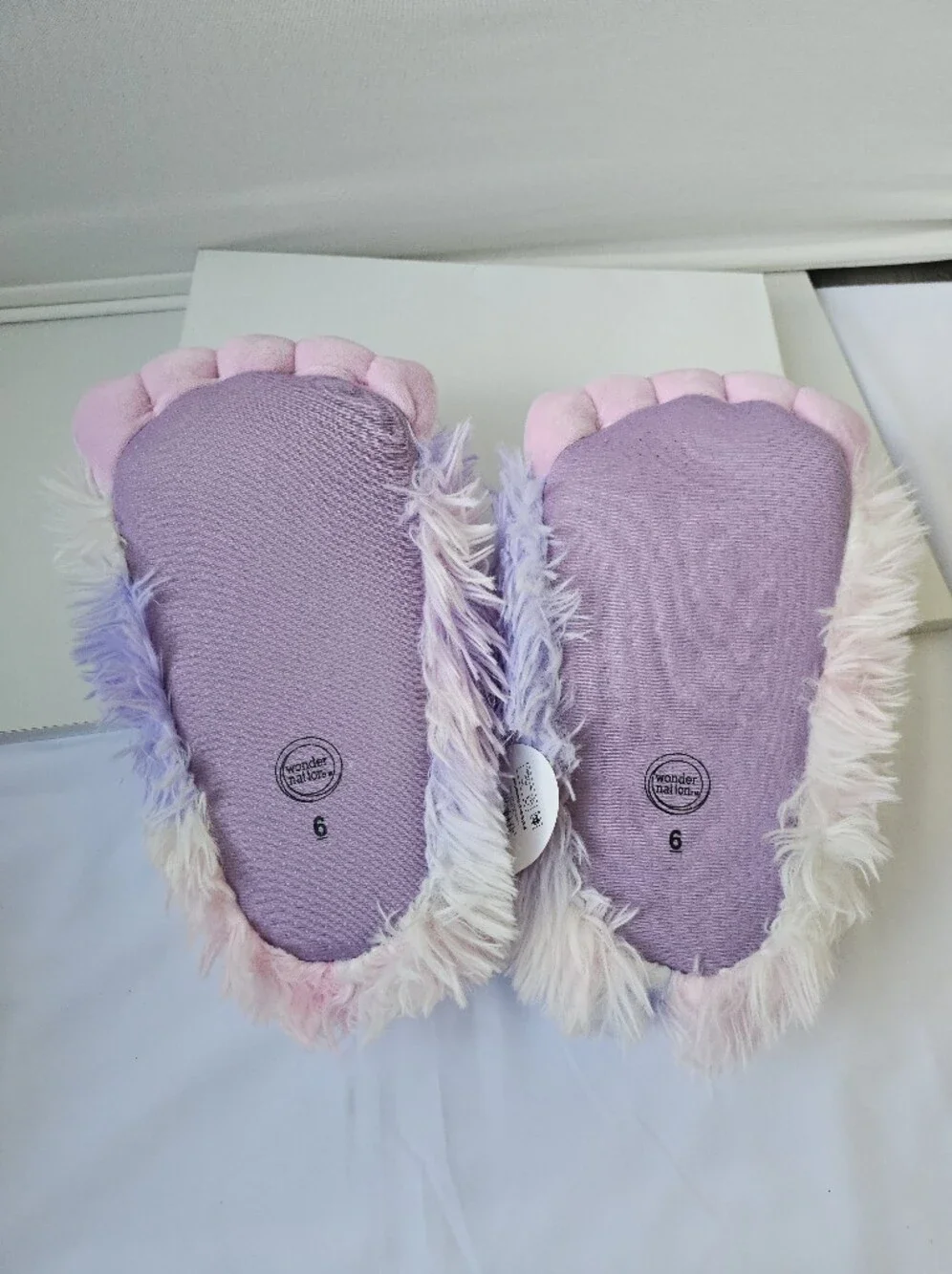 Wonder Nation Fuzzy Monster Slippers - Sizes 4/5 and 6 NEW